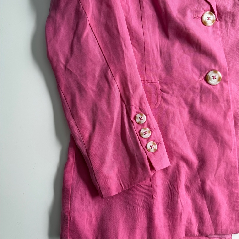 NWT Ena Pelly Lillian Curpo Pink Blazer 4 Preppy Lightweight Soft Summer Workwe - Picture 9 of 14